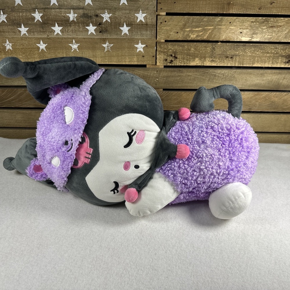 Hello Kitty Kuromi 18-inch Sleeping Plush - Officially Licensed Sanrio Product